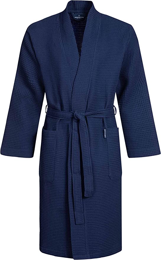 Morgenstern Women's Lightweight Bathrobe 100% Cotton Waffle Pique
