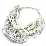 Suzie Blue Multi Strand Pearl & Shell Necklace