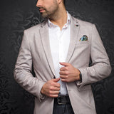 Blazer Fashionable and stretchy for men. Stand out with our sophisticated details and patterned lining. 