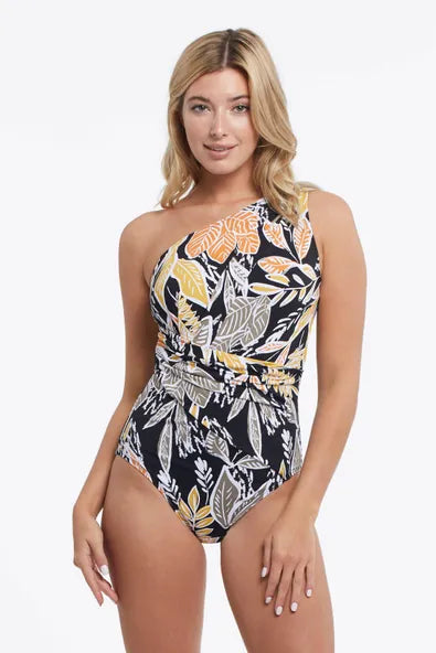 Tribal One Shoulder One Piece Swimsuit – Broderick's Clothing Co.