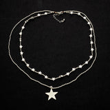 Suzie Blue Silver Plate Double Strand Charm Necklace (Choice of 2)