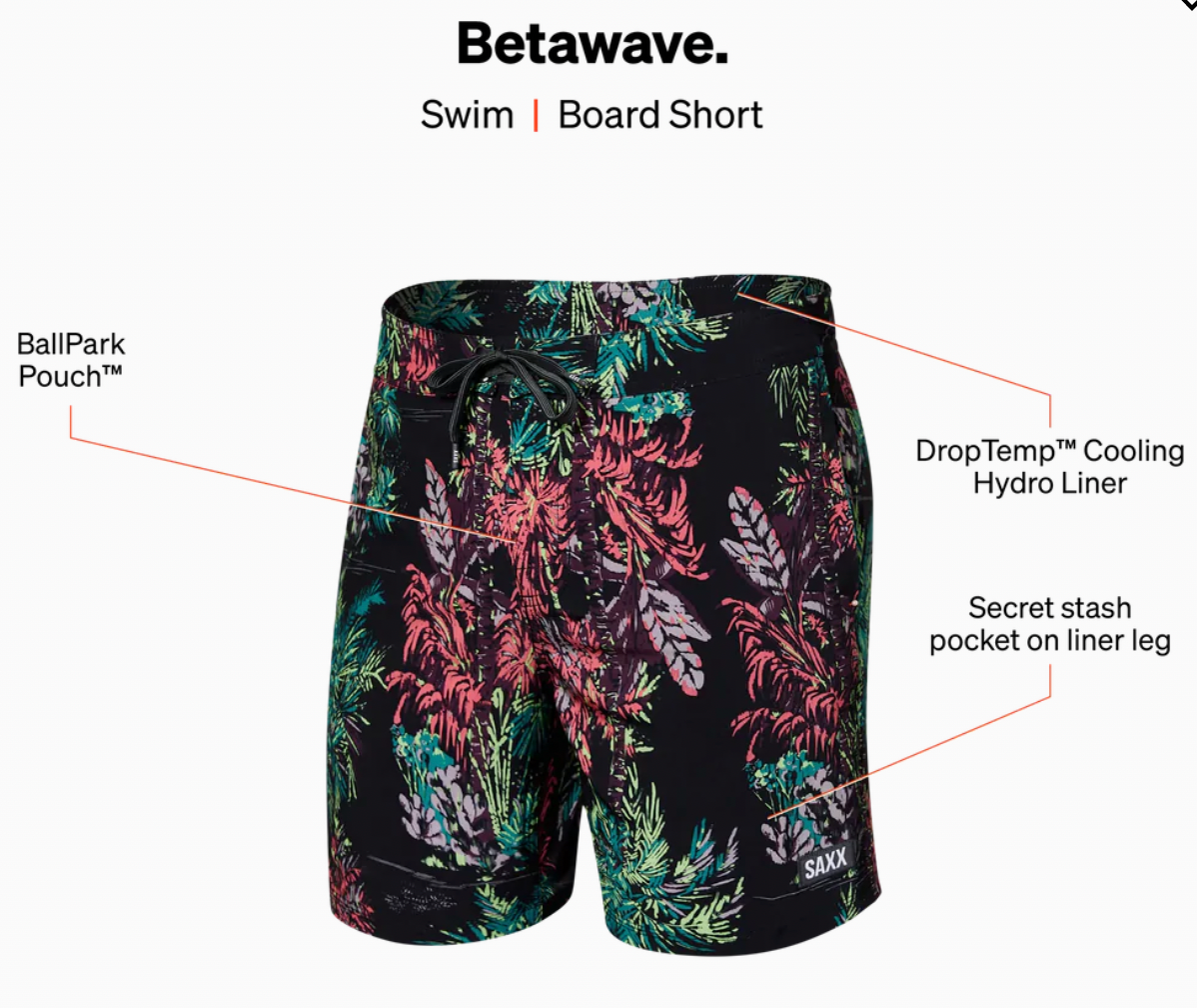 Big waves and bold moves. Betawave is the first-ever board short equipped with the BallPark Pouch™, providing unreal support in and out of the water.