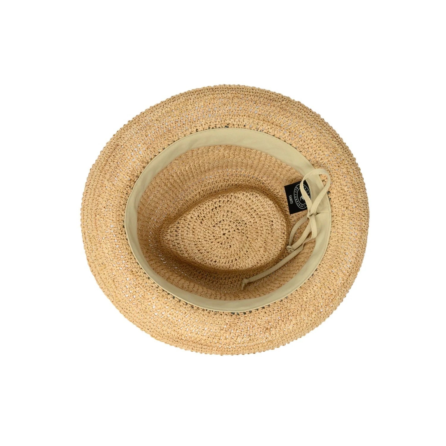 A marriage of tropical materials with urban style, the Tahiti short brim sun hat can be worn anywhere your travels take you.