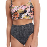 Tribal Reversible Bikini w/ High Waisted Bottom