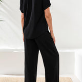 Tribal S/S Blouse w/Buttoned Placket