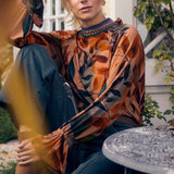 FDJ Mock Neck Trimmed Top
