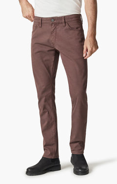 Maximum comfort is guaranteed in these dark red pants made with Thermocool, a moisture-wicking, temperature-regulating fabrication.
