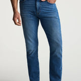 34 Heritage Courage Straight Leg Jeans In Mid Brushed Aerodenim