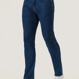 Crafted with a modern mid-rise and an ultra-comfortable straight-leg fit, these jeans offer the perfect balance of contemporary style and timeless appeal. Made from premium, sustainable recycled materials, they’re finished in a sleek night blue wash for an effortlessly refined look ideal for everyday wear.