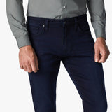 The Ink Rome features a rich dark indigo wash in a denim fabric that can easily get dressed up for any occasion. Features updated flat rivets and a rolled waistband for an ultra modern look. Luxurious stretch fabrication make these ultra comfortable.