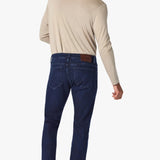Elevate any occasion in this pair of sleek, dark-wash jeans cut from denim with a luxe look and feel. Made for movement with a higher proportion of elastance, this pair still maintains the texture of an authentic jean. A modern straight leg feels just roomy enough while flattering from every angle.