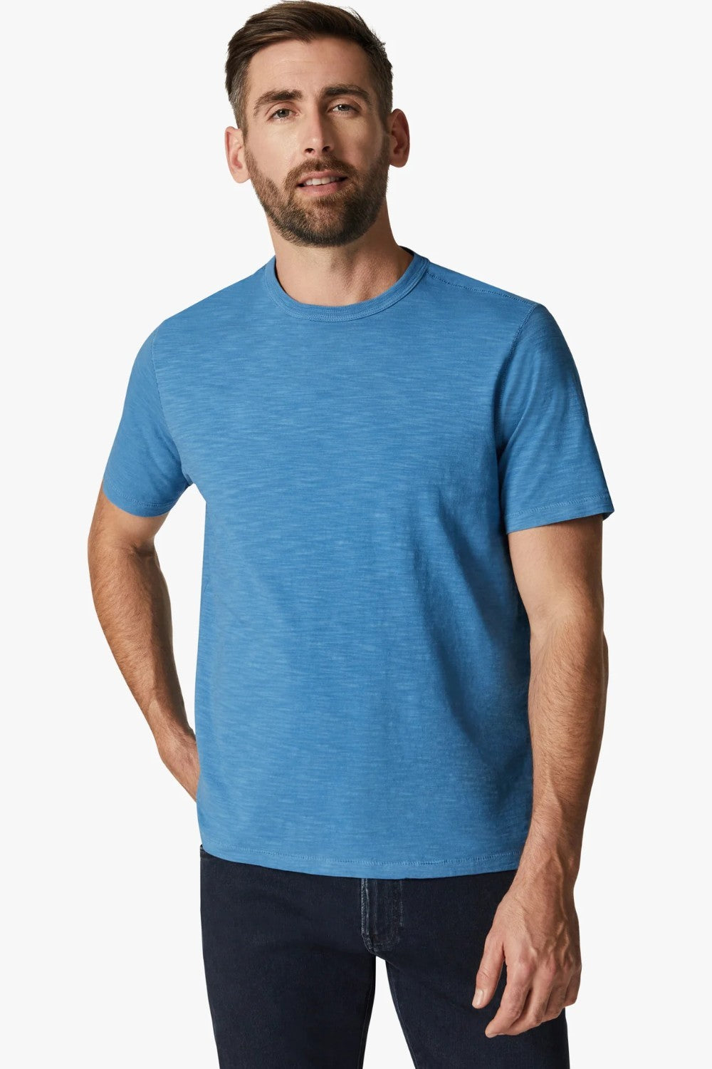 Cut for a comfortable fit from lightweight slub cotton-jersey, our new crewneck t-shirts are versatile base layer that will pair perfectly with your favourite denim.

Our slub knit tees are crafted from high-quality 100% BCI cotton and combed for exceptional texture and softness.