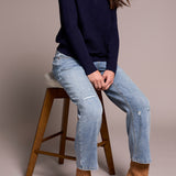 Tribal V-Neck Full Zip Sweater