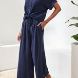 Tribal Flowy Crop Pant w/Back Elastic