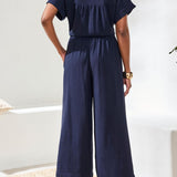 Tribal Flowy Crop Pant w/Back Elastic