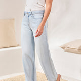 Tribal Audrey Hugging Flowy Wide Denim