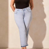 Tribal Sophia Curvy Micro Flare Crop Jean    7735O