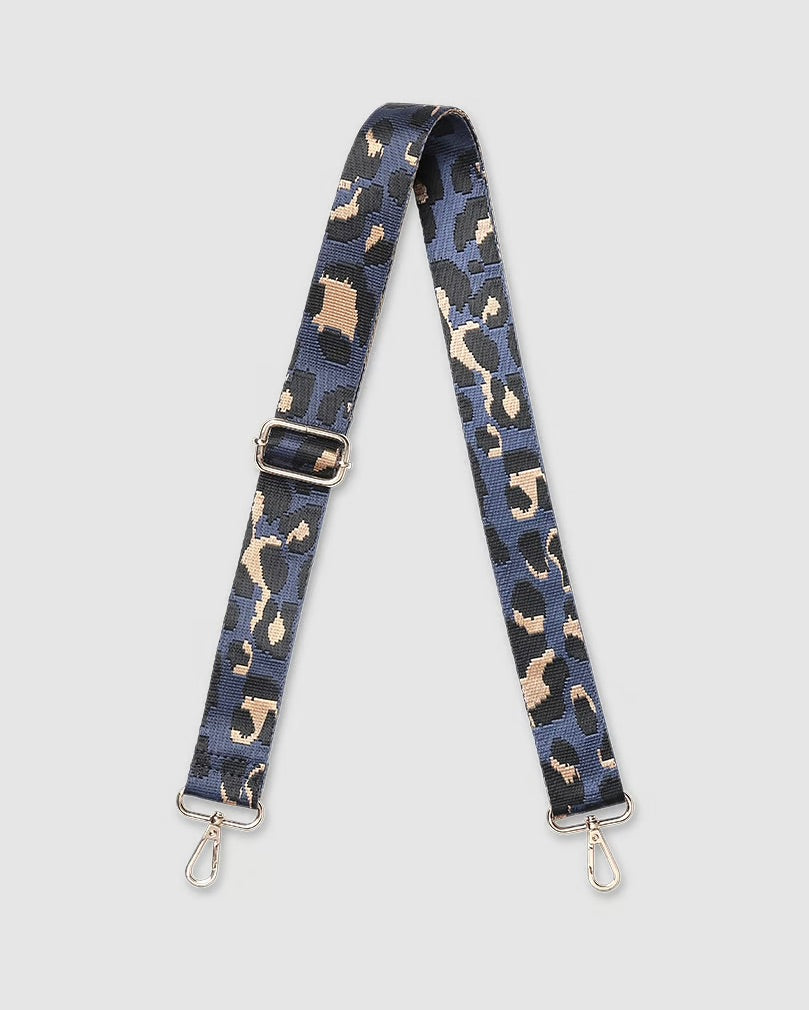 The Louenhide Tyler Bag Strap is a fun statement strap, created in a vibrant metallic animal print. Constructed with soft sateen webbing and finished with vegan leather and light gold hardware, this adjustable strap is a gorgeous way to switch up your look.