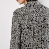 Apricot Art Deco Paisley Sheer Shirt