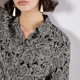 Apricot Art Deco Paisley Sheer Shirt