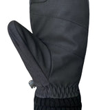 Dark gray winter glove on a white background