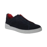 Discover our elegant navy blue suede sneaker, designed to combine comfort and versatility. The shoe features a vibrant red trim that adds a splash of color, making it a perfect choice for casual outings or sporting activities. Made from high-quality materials, this sneaker ensures durability while offering a comfortable fit for all-day wear. Enhance your shoe collection with this modern, chic design.