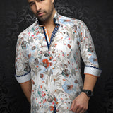 Shirt casual dress fashion for men 98% cotton and 2% Spandex for optimum comfort. Distinguish yourself with contrasting patterns and sophisticated details. Comfortable with premium stretch cotton fabric.&nbsp;