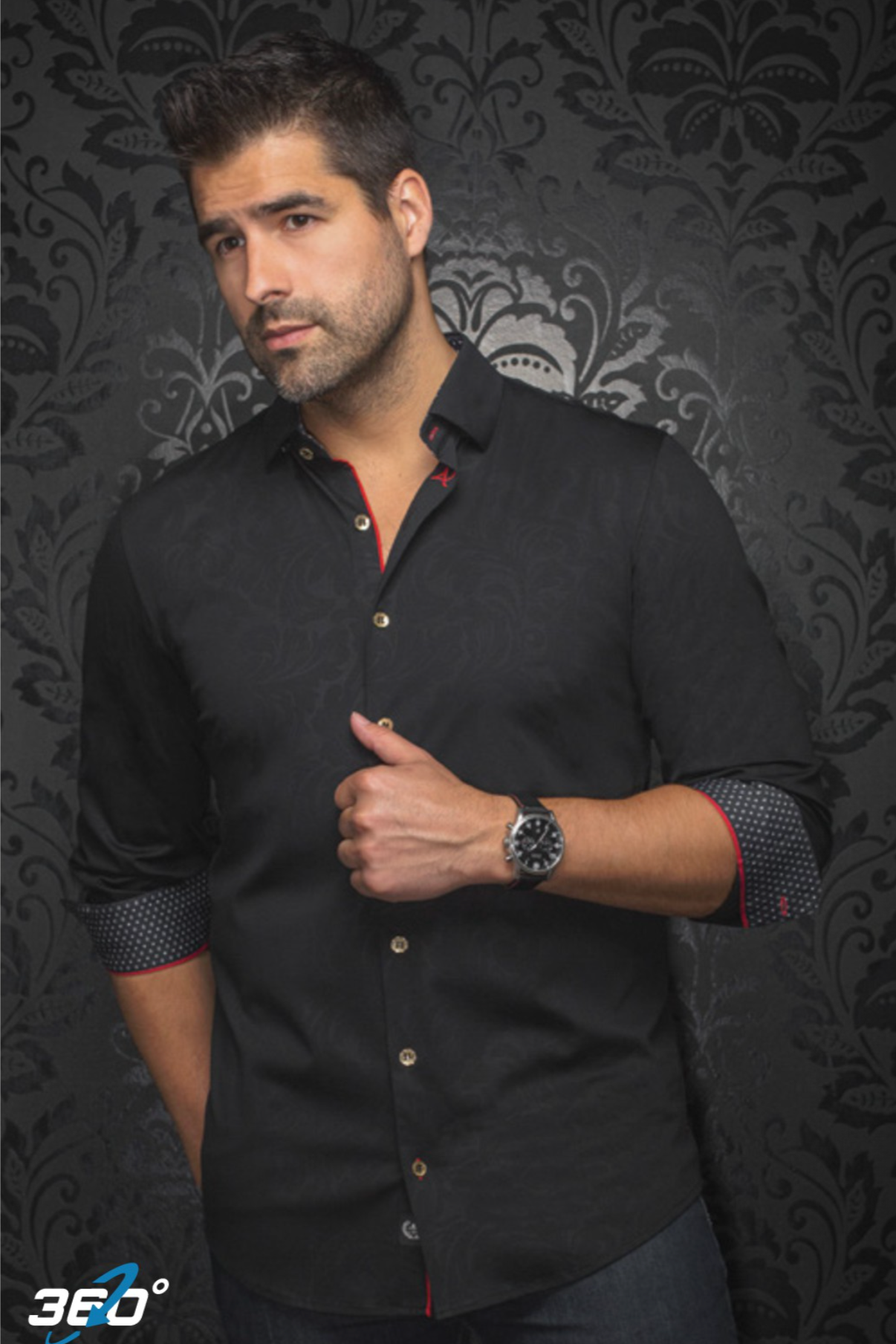 Made using a newly developed weaving technique, creating a revolutionary stretch fabric. Cool fabric and 360° freedom of movement&nbsp;for unparalleled comfort.

This is a collection of comfortable, performance stretch, fashionable dressy and casual shirts. Stand out from the crowd, thanks to Au Noirs cleaver use of contrasting patterns and sophisticated details. Comfortable with a high quality, performance stretch cotton fabric.&nbsp;