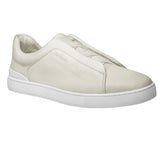 Enhance your casual footwear collection with these white leather slip-on sneakers, designed for comfort and style. Crafted from high-quality leather, these sneakers offer a sleek, modern aesthetic, making them versatile for a variety of outfits. The slip-on design ensures easy wear, while the cushioned insole offers all-day comfort. Perfect for a casual day or a quick run, these sneakers are an essential addition to your wardrobe.