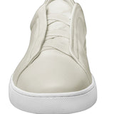 Enhance your casual footwear collection with these white leather slip-on sneakers, designed for comfort and style. Crafted from high-quality leather, these sneakers offer a sleek, modern aesthetic, making them versatile for a variety of outfits. The slip-on design ensures easy wear, while the cushioned insole offers all-day comfort. Perfect for a casual day or a quick run, these sneakers are an essential addition to your wardrobe.