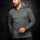 Au Noir BENTLEY Long Sleeve Polo Shirt