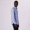 JAMES marled print long-sleeved shirt in OoohCotton with point collar, French placket, adjustable notched cuffs, genuine shell buttons and a curved hemline.