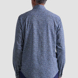 The James OoohCotton long-sleeved shirt in leaf print features a point collar, mother-of-pearl buttons, and a curved hem for a sleek tucked or untucked look. The notched cuffs are adjustable to allow for customized fit and also convertible to accommodate cufflinks. OoohCotton® is a performance, double-mercerized, wrinkle-resistant, breathable, and easy-care cotton blend with 8-way stretch, quick-dry, and thermal comfort properties.