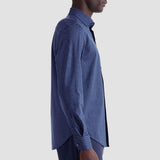 The Jules OoohCotton long-sleeved shirt in geometric print features a hidden button-down collar, mother-of-pearl buttons, and a curved hem for a sleek tucked or untucked look. The notched cuffs are adjustable to allow for customized fit and also convertible to accommodate cufflinks. OoohCotton® is a performance, double-mercerized, wrinkle-resistant, breathable, and easy-care cotton blend with 8-way stretch, quick-dry, and thermal comfort properties.