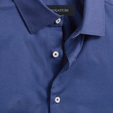 Bugatchi Miles Diagonal Pin Stripe OoohCotton Short Sleeve Shirt