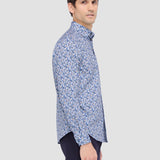 The JULES abstract print OoohCotton® shirt features a hidden button-down collar, adjustable notched cuffs, mother-of-pearl buttons, and a curved hem perfect for wearing tucked or untucked. Pair it with tailored trousers, chinos or jeans to look and feel your best every time. OoohCotton® is a performance, double-mercerized, wrinkle-resistant, breathable, and easy-care cotton blend with 8-way stretch, quick-dry, and thermal comfort properties.