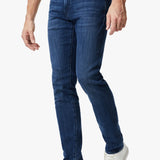 This pair of denim is perfect for the man seeking a distinguished look without compromising on comfort. These are cut from smooth, premium denim that features superior stretch and shape retention in a versatile wash that’s effortless to wear while enhancing the streamlined silhouette. A contemporary fit that’s endlessly flattering, these have a mid rise and tailored straight leg that features subtle tapering from the knee down.
