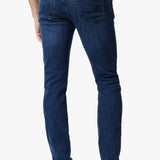 This pair of denim is perfect for the man seeking a distinguished look without compromising on comfort. These are cut from smooth, premium denim that features superior stretch and shape retention in a versatile wash that’s effortless to wear while enhancing the streamlined silhouette. A contemporary fit that’s endlessly flattering, these have a mid rise and tailored straight leg that features subtle tapering from the knee down.
