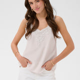 A basic wardrobe essential with an elevated look! The Cream Anna Top is a cami you’re sure to love