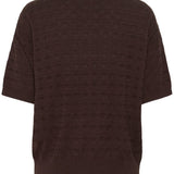 Brown textured sweater on a white background