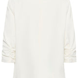 White blouse with a collar on a white background