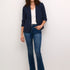 Elevate your style with the timeless Cream Cocamia Short Blazer. Versatile enough to pair with your favourite denim or make a statement in a business setting. The 3/4 sleeve and classic colour add a touch of sophistication, while the one button closure and deep functional pockets offer both style and practicality.