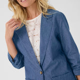 Cream Tallie Cocamia Denim Blazer