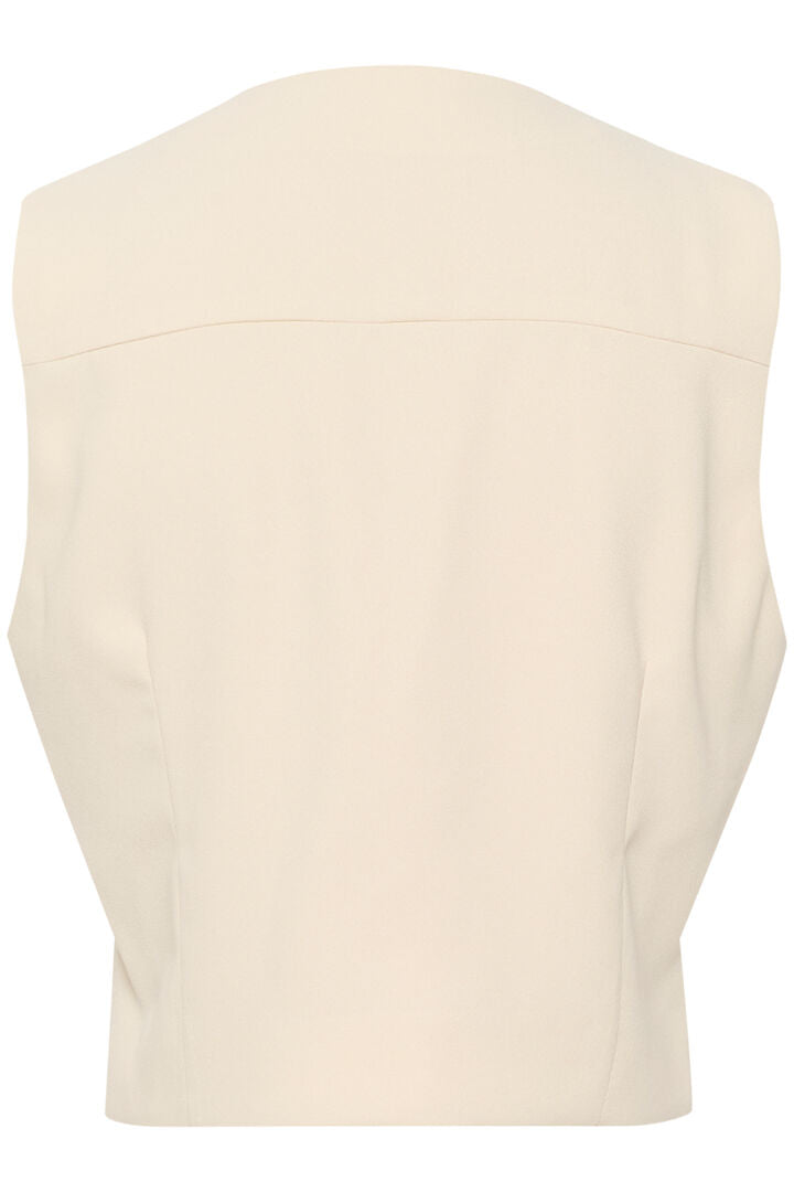 The Cream Cocamia Waistcoat is a versatile addition to any wardrobe. Its summer sand colour adds a touch of warmth, while its fully lined design provides comfort and durability. With a 3 button closure, it can be worn as part of a suit or dressed down with denim for a casual look. This waistcoat is a must-have for any fashion-forward individual.