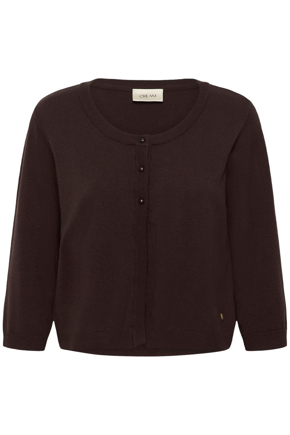 Brown cardigan on a white background