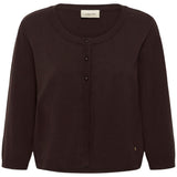 Brown cardigan on a white background