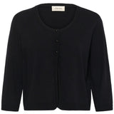Black cardigan on a white background