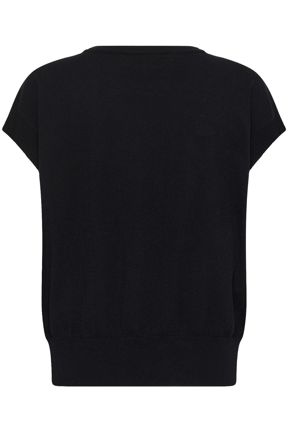Black t-shirt on a white background