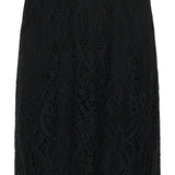 Black lace skirt on a white background