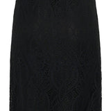 Black lace skirt on a white background